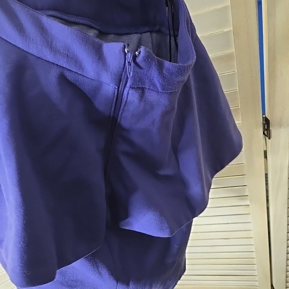ASOS Mini Dress Womens Low Back Cocktail Gown Size 4 Purple Peplum Waist - Picture 5 of 5